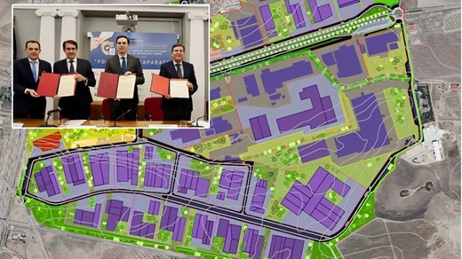 Plano de la ampliación y el acuerdo para relanzar el polígono entre instituciones Plano de la ampliación y el acuerdo para relanzar el polígono entre instituciones